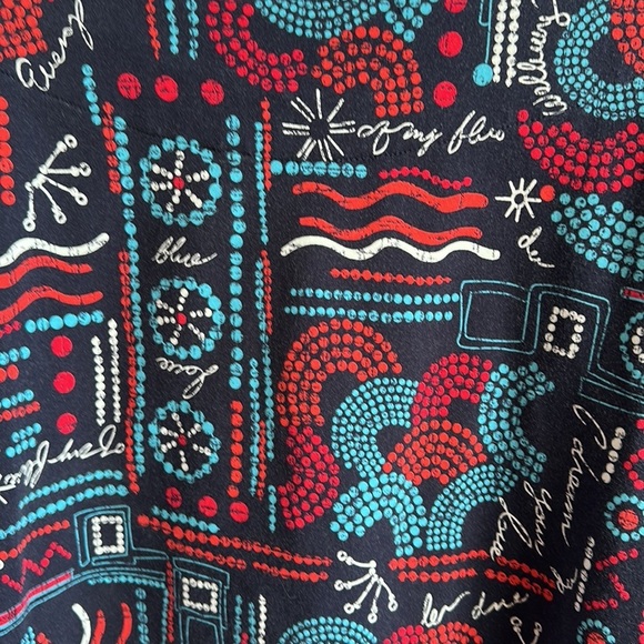 Ruby Rd. vibrant print top with front beading, size M - Picture 5 of 6